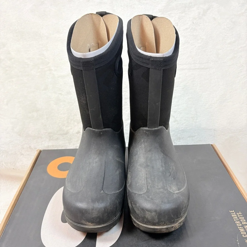 Bogs Classic High Boots Kids Size 4 Black Good‎ Waterproof Insulated Camo 71303K